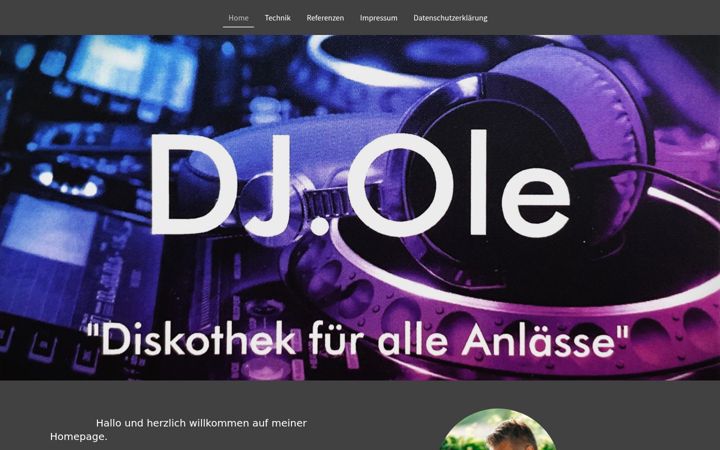 Screenshot of dj-ole-hochfeld.de