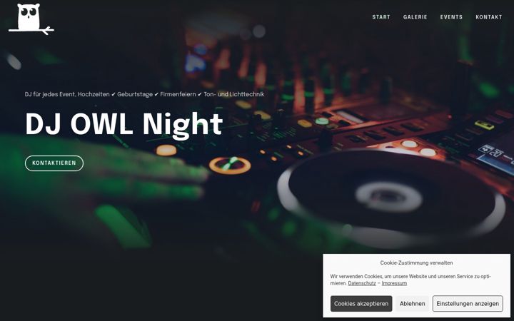 Screenshot of dj-owl-night.com
