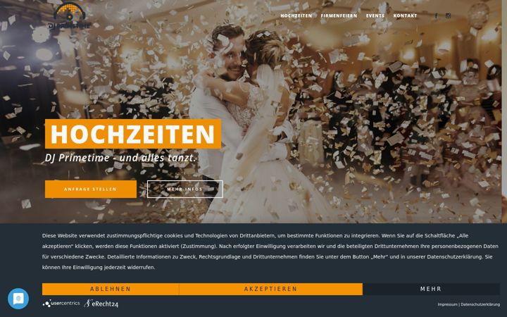 Screenshot of dj-primetime.de