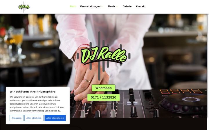 Screenshot of dj-ralle.de