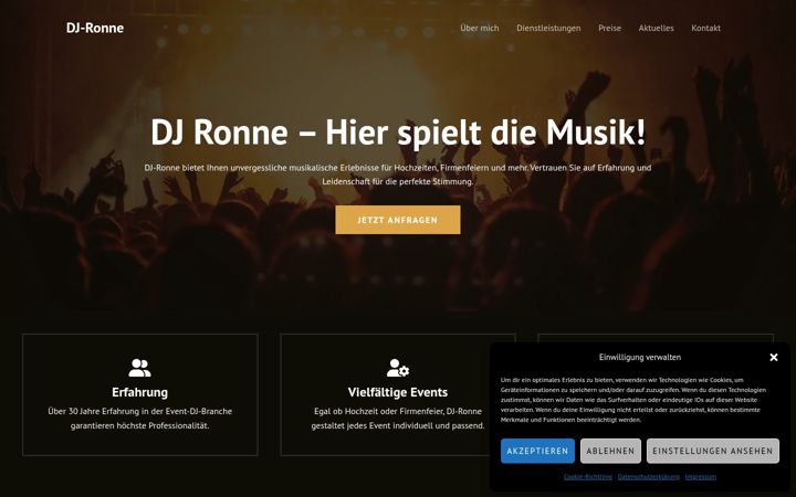 Screenshot of dj-ronne.de