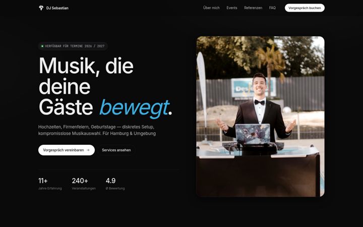 Screenshot of dj-sebastian.com