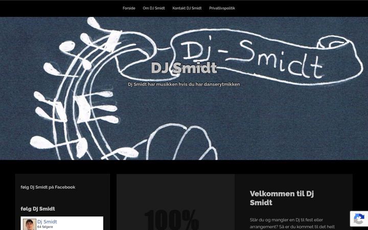 Captura de pantalla de dj-smidt.dk