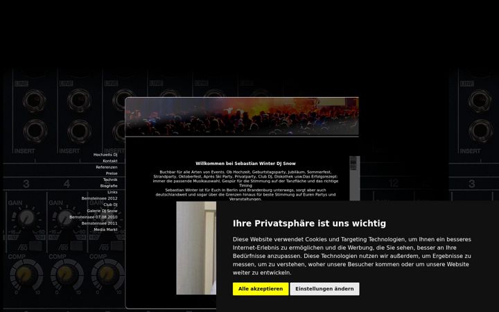 Screenshot of dj-snow.de