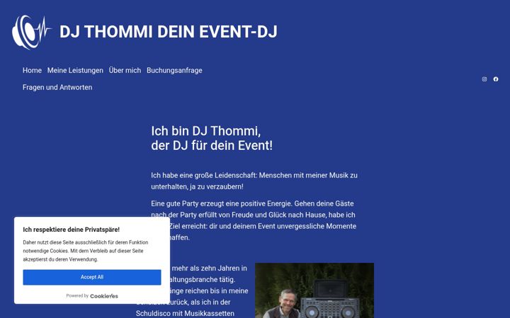 Screenshot of dj-thommi.de