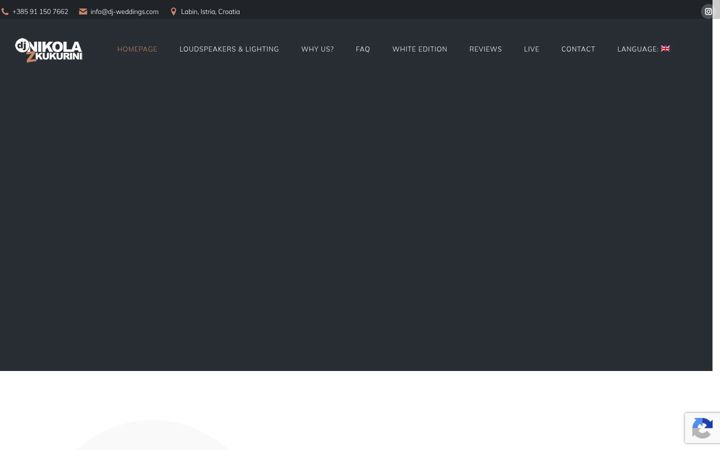 Screenshot of dj-weddings.com