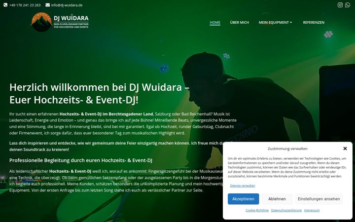 Skärmbild av dj-wuidara.de
