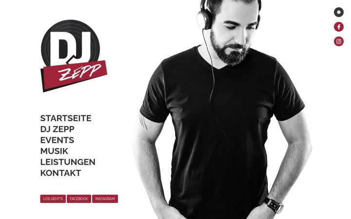 Skärmbild av dj-zepp.de