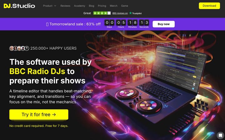 Screenshot of dj.studio