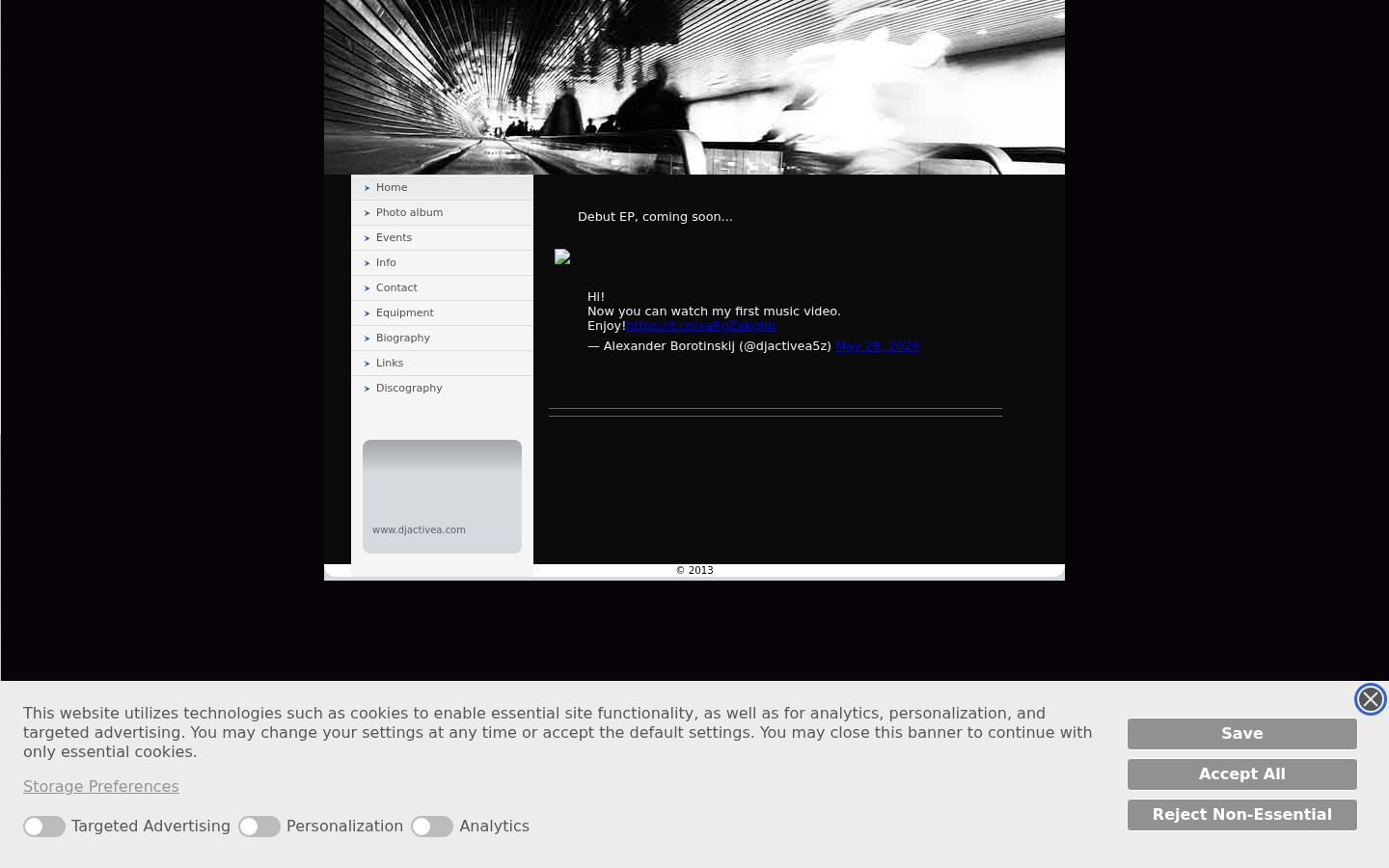 Screenshot of the consent banner shown before any interaction