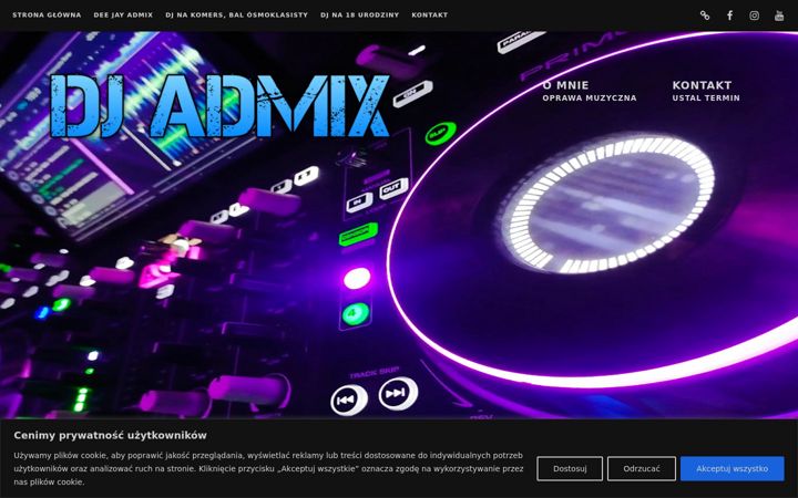 Screenshot of djadmix.pl