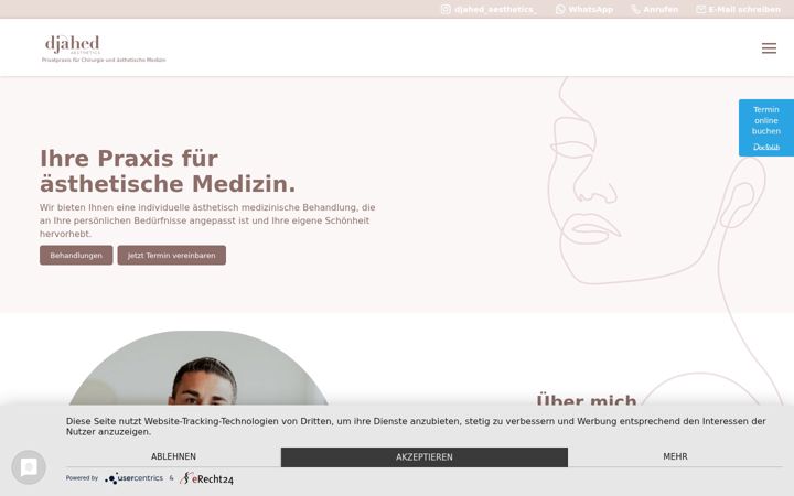 Skärmbild av djahed-aesthetics.de