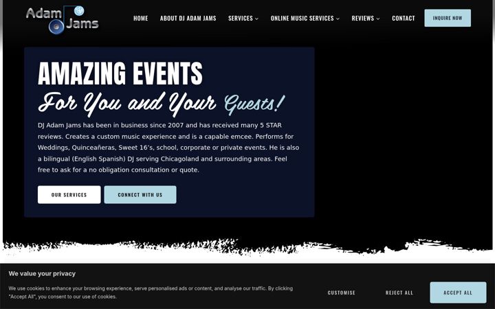 Screenshot of djajams.com