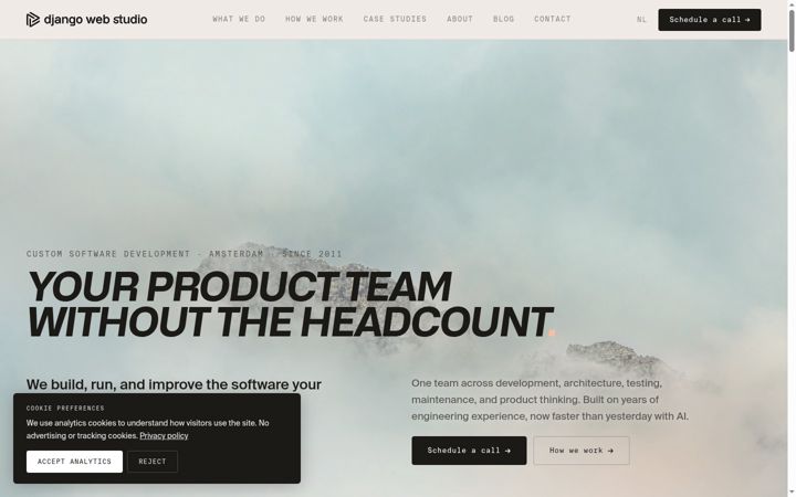 Screenshot of djangowebstudio.com