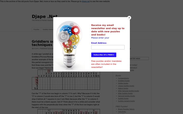 Screenshot of djapedjape.com