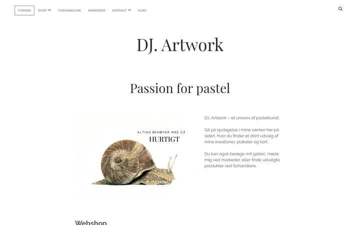 Captura de pantalla de djartwork.dk