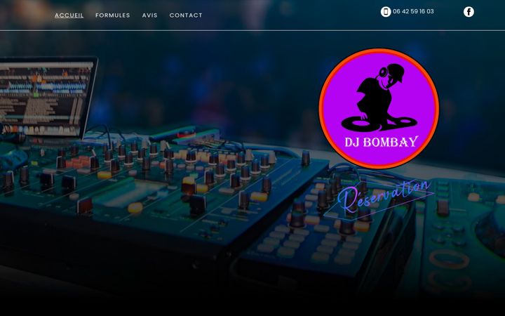 Kuvakaappaus sivustosta djbombay.fr
