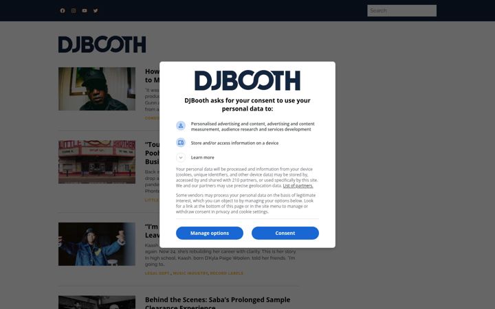 Screenshot of djbooth.net