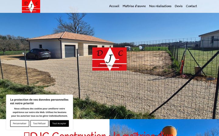 Kuvakaappaus sivustosta djc-construction.fr