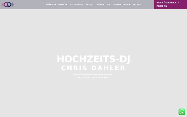 Screenshot stránky djchrisdahler.de