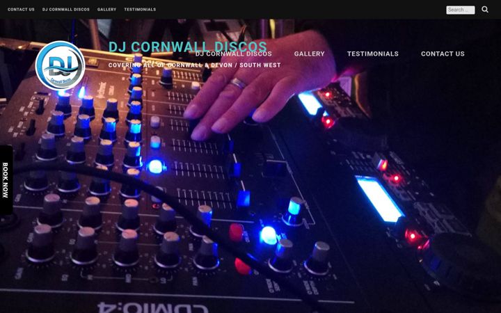 Kuvakaappaus sivustosta djcornwalldiscos.co.uk