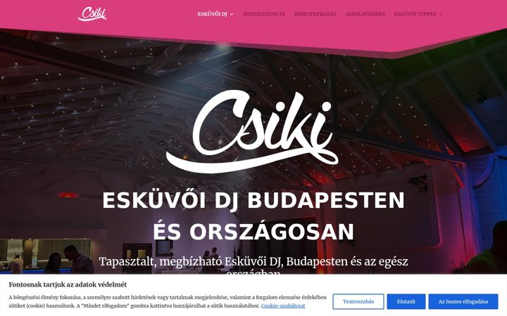 Screenshot of djcsiki.hu