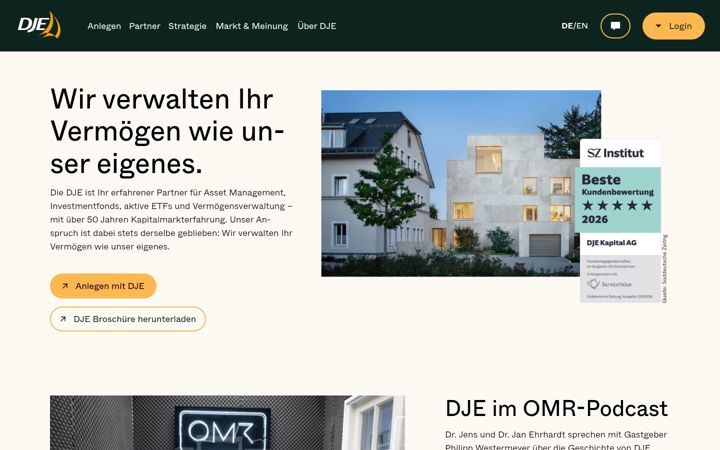 Screenshot of dje.de