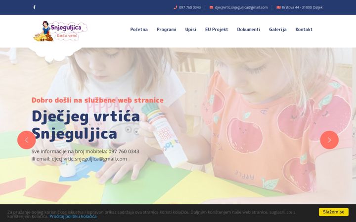 Screenshot of djecji-vrtic-snjeguljica.hr