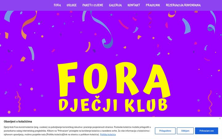 Screenshot of djecjiklubfora.hr