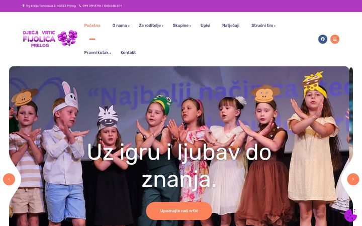 Screenshot of djecjivrticfijolica.hr