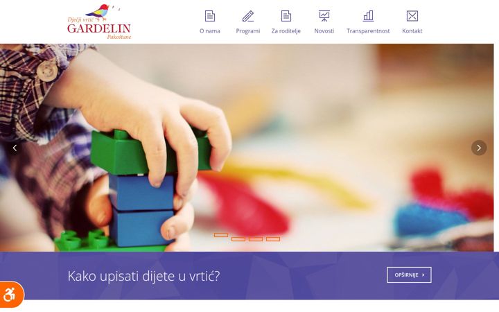 Screenshot of djecjivrticgardelin.hr