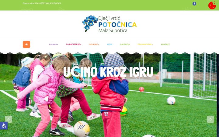 Screenshot of djecjivrticpotocnica.hr