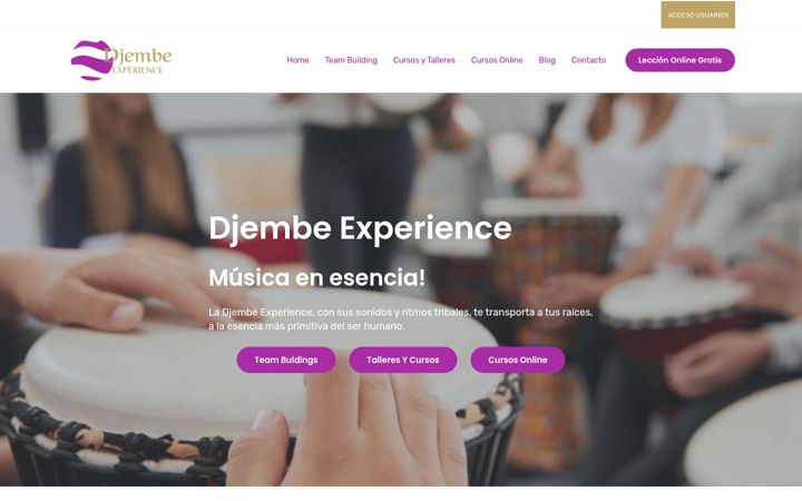 Screenshot of djembe-experience.com