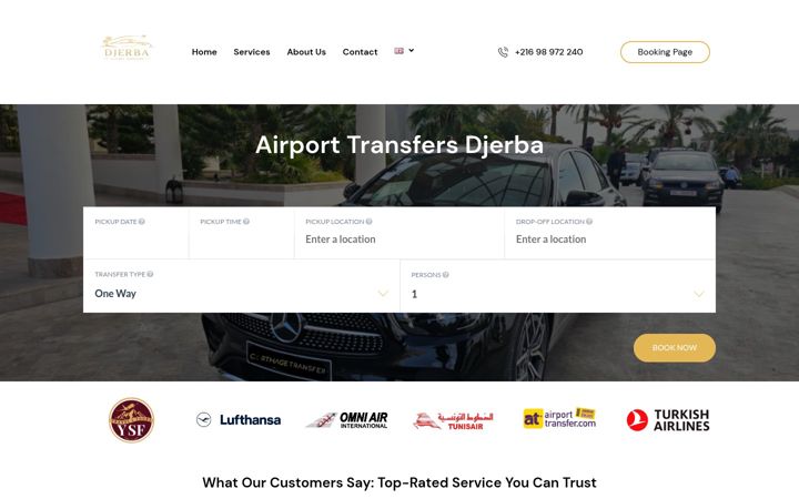 Screenshot of djerba-airport-transfers.com