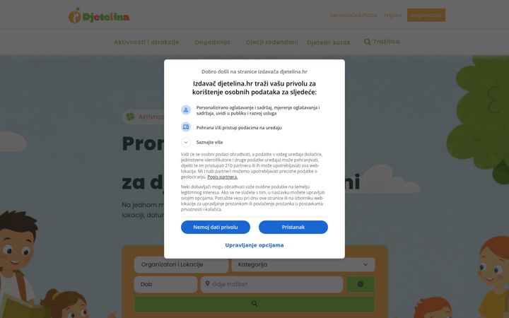 Screenshot of djetelina.hr