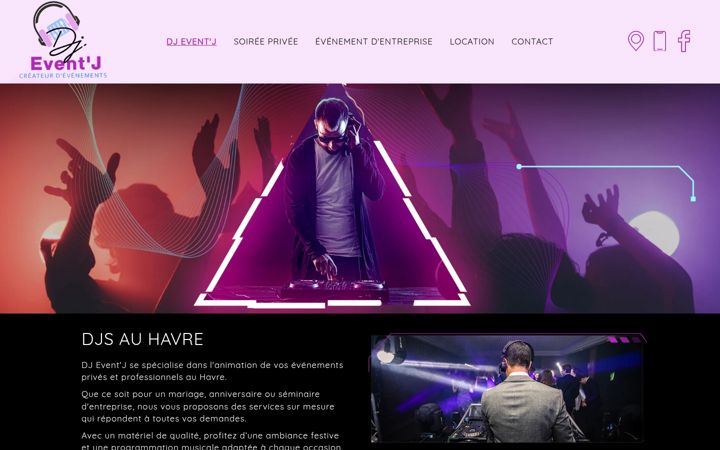 Kuvakaappaus sivustosta djeventj.fr