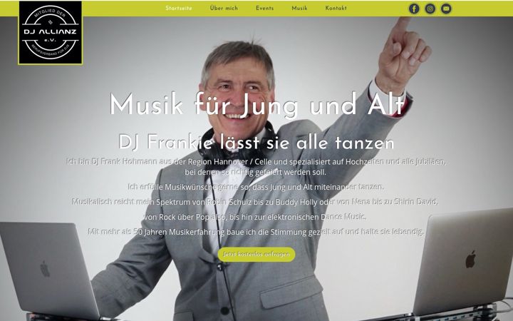 Screenshot of djfrankhohmann.de