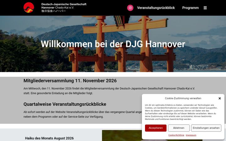 Screenshot of djg-hannover.de