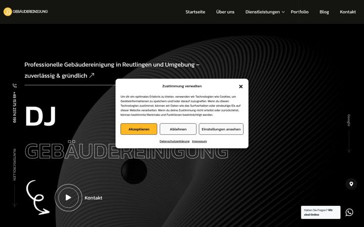Screenshot of djgebaeudereinigung.de