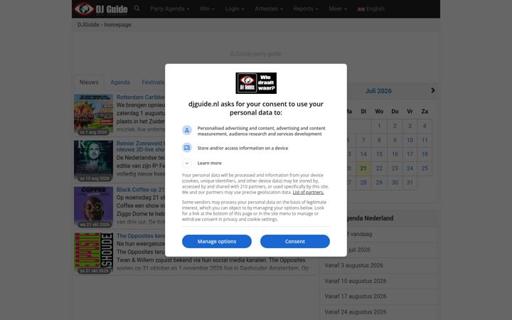 Posnetek zaslona djguide.nl