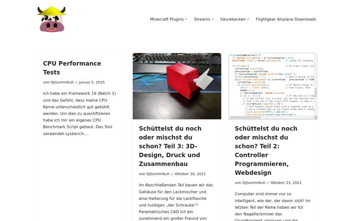 Screenshot of djgummikuh.de