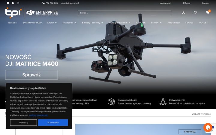 Captură de ecran a dji-tpi.com.pl