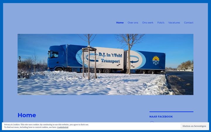 Snimka zaslona za djintveldtransport.nl