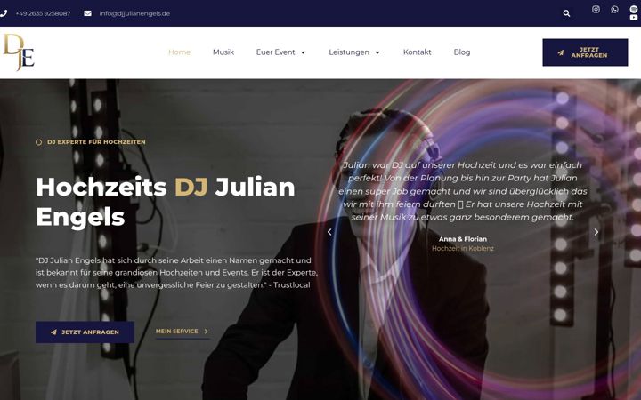 Screenshot of djjulianengels.com
