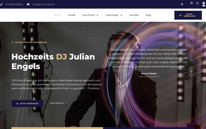 Screenshot of djjulianengels.de