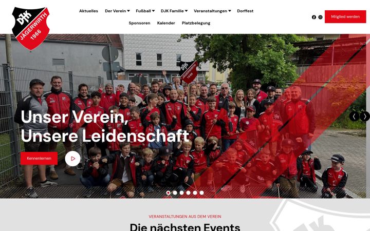 Screenshot of djk-jaegerwirth.de