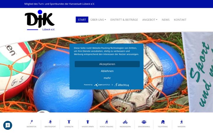 Screenshot of djk-luebeck.com