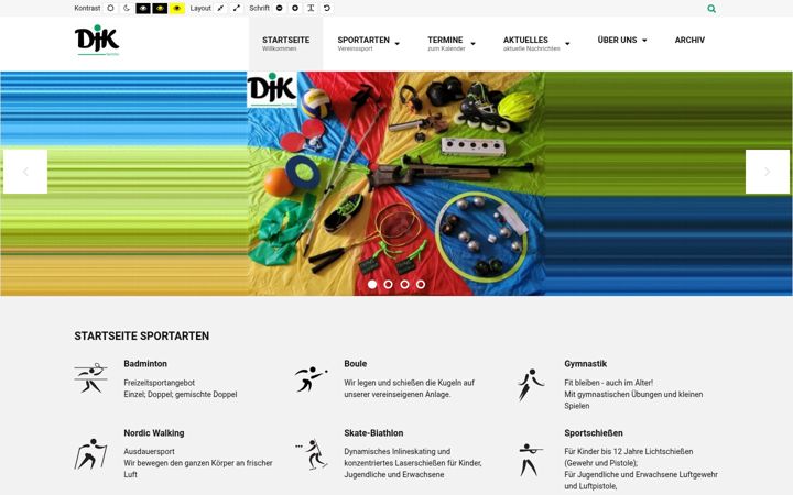 Screenshot of djk-spandau.de