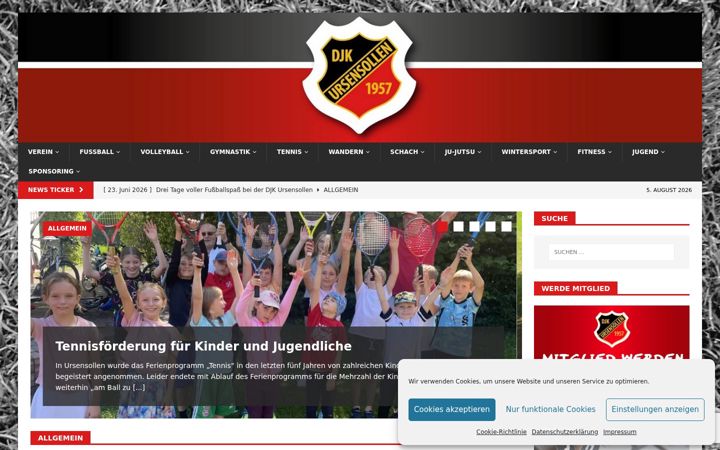 Screenshot of djk-ursensollen.de