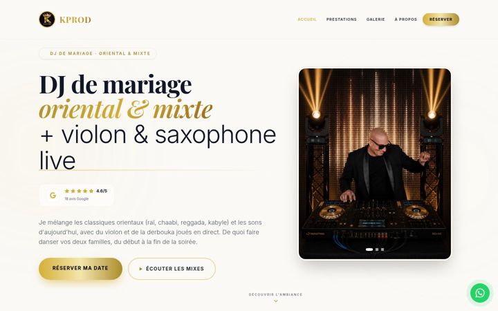 Screenshot of djkader.com